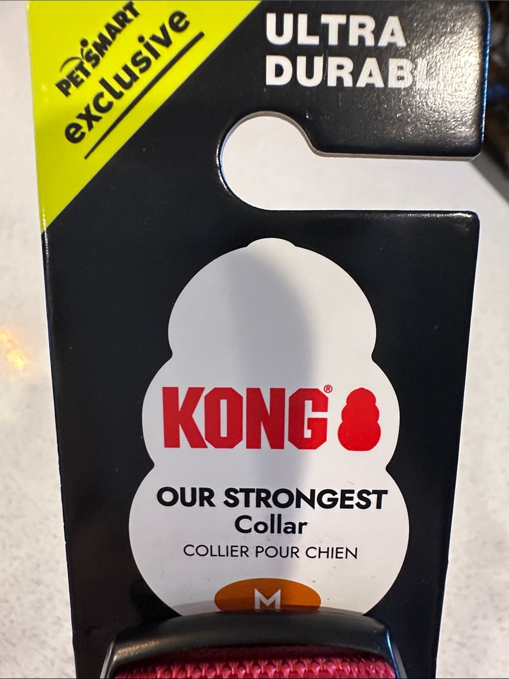 Kong NEW Red Nylon Dog Collar with Black Buckle (M)